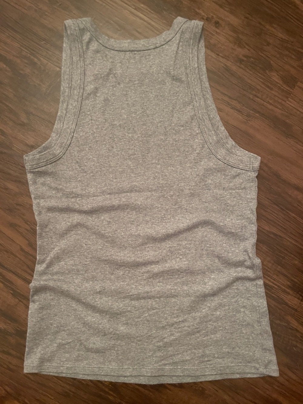 Gray Ribbed Halter Tank Top - Picture 3 of 6